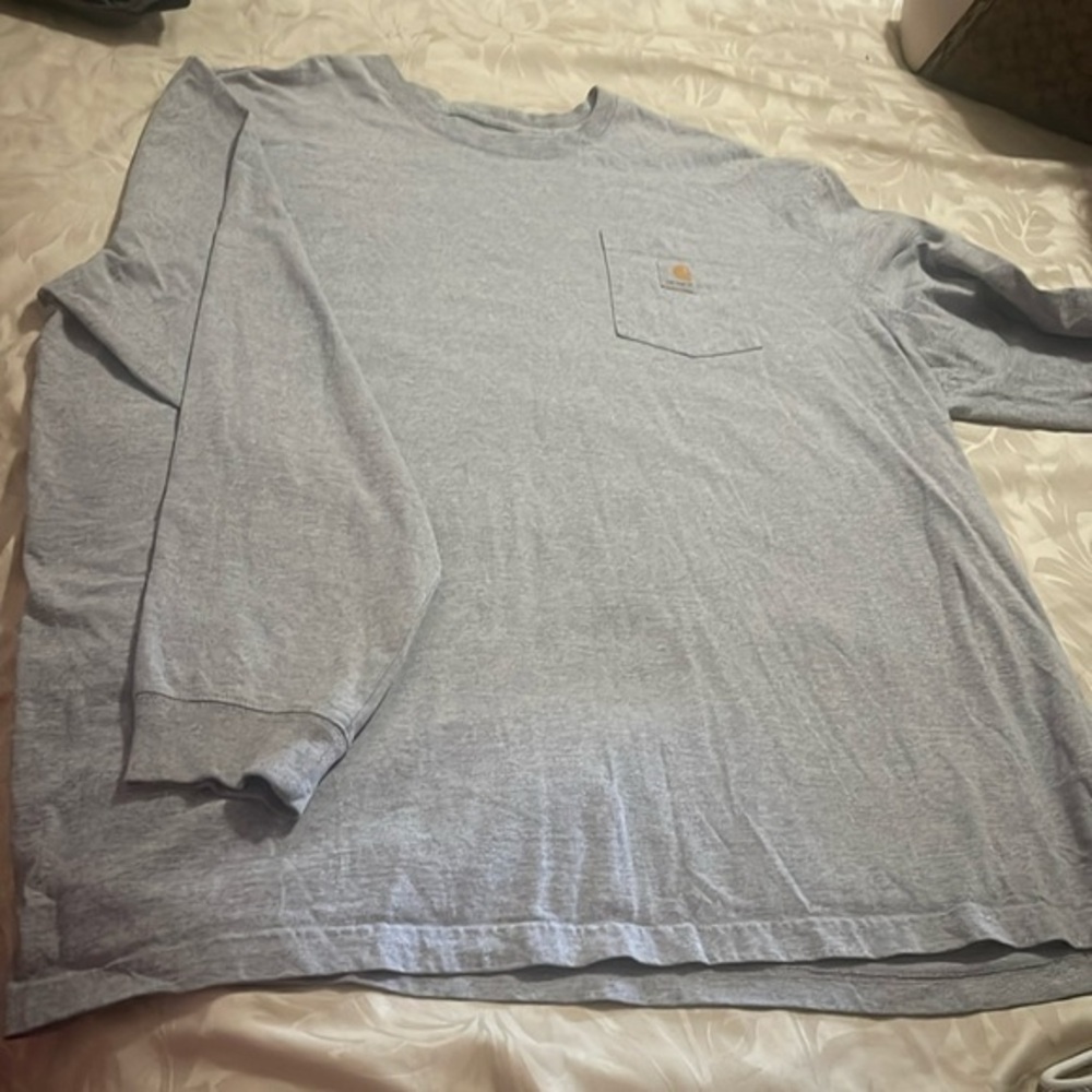Men 3XL CARHARTT ORIGINAL FIT COLOR GREY LONG SLEEVE semi-used GREAT CONDITION